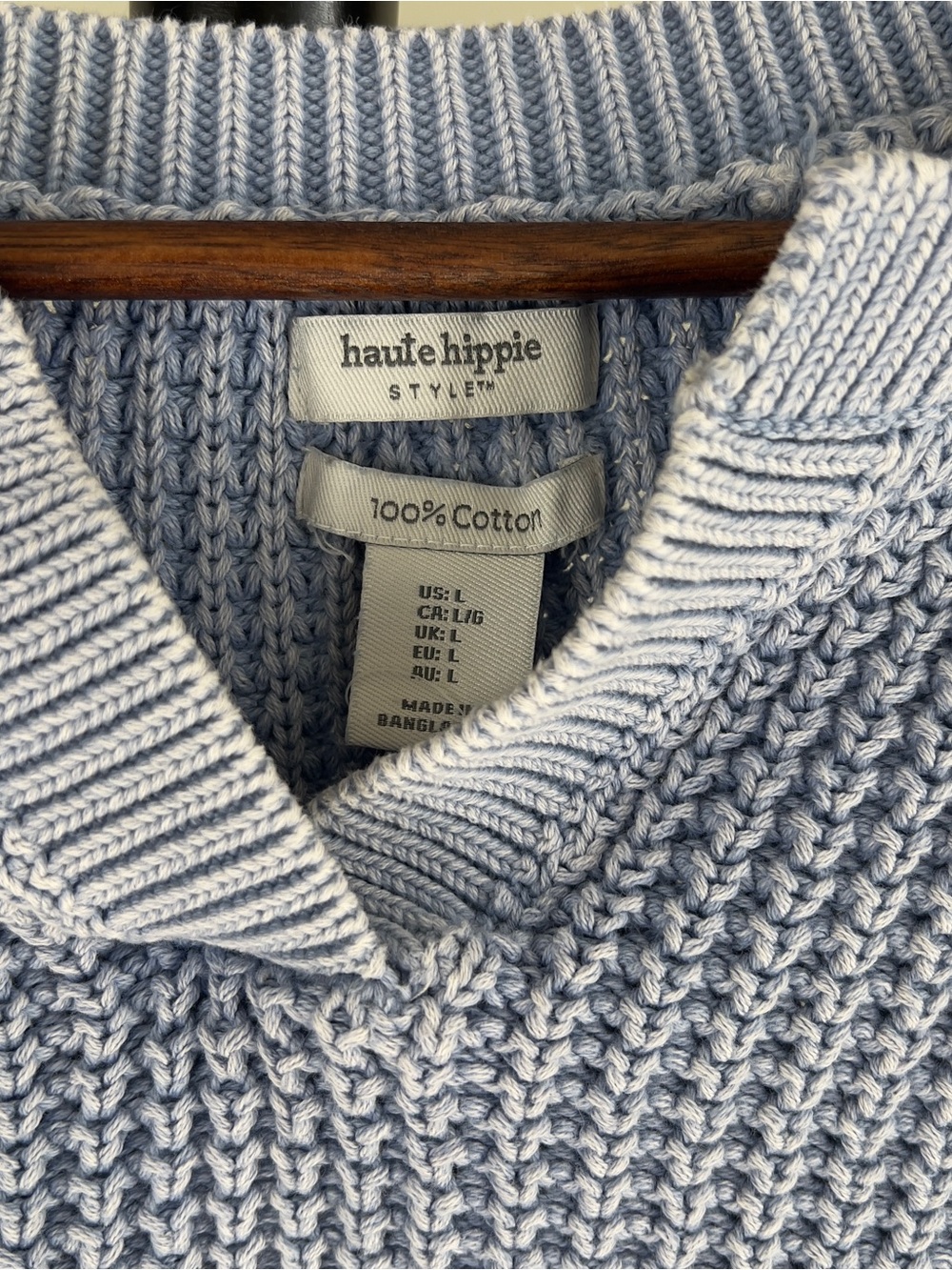 Haute‎ Hippie Style Cropped Chunky Knit Sweater - Picture 3 of 8